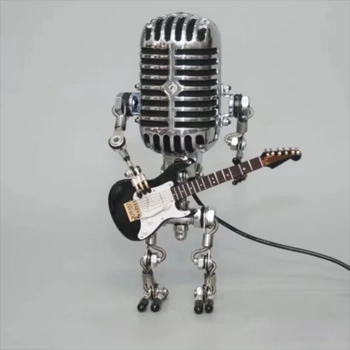Robotlampe med guitar