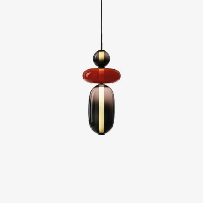 Elegante lampada a sospensione in vetro candito