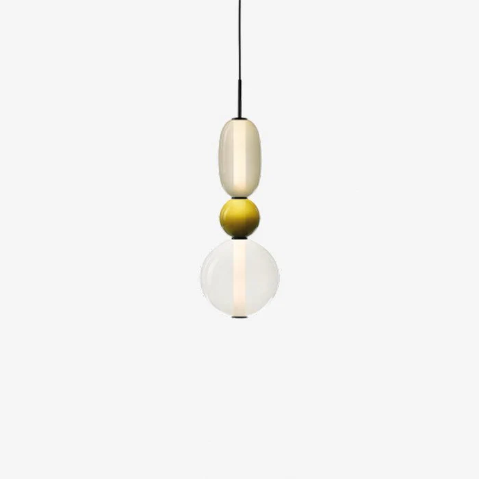 Elegante lampada a sospensione in vetro candito