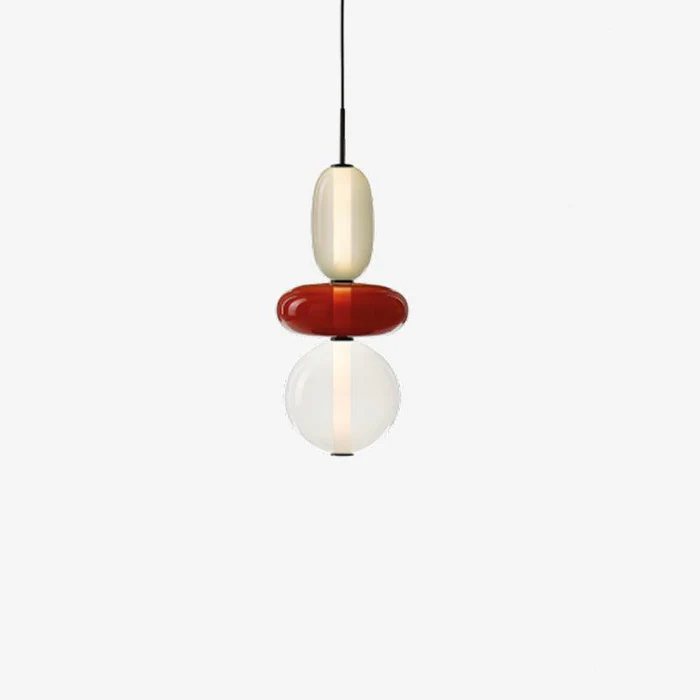 Elegante lampada a sospensione in vetro candito