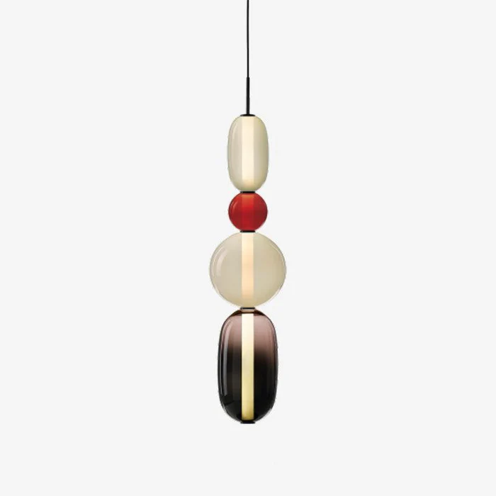 Elegante lampada a sospensione in vetro candito