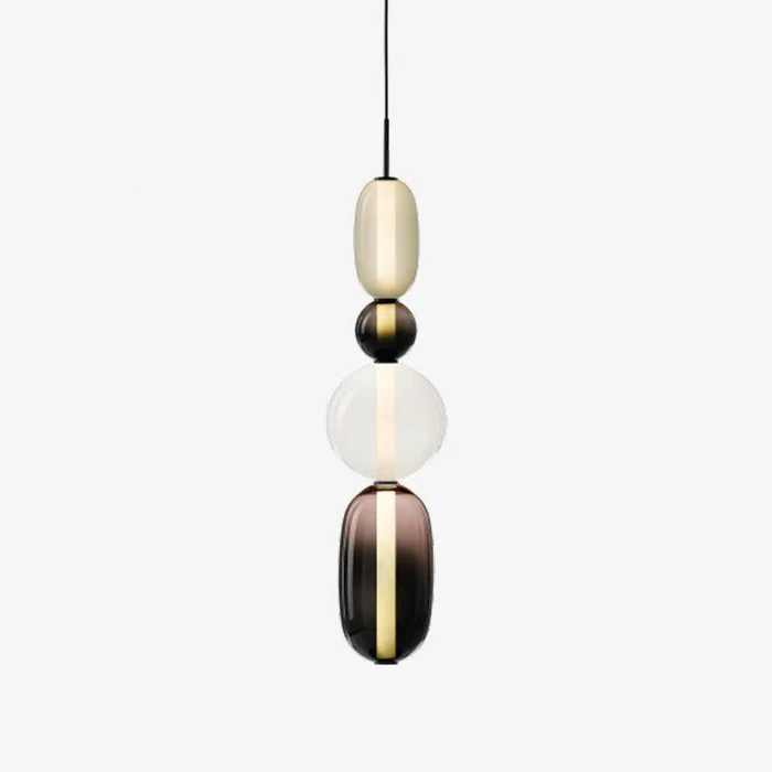 Elegante lampada a sospensione in vetro candito