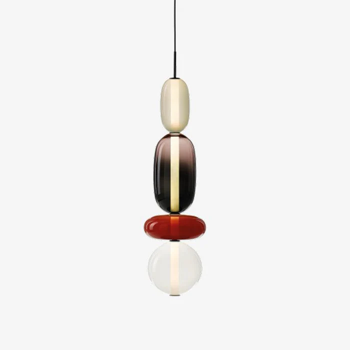 Elegante lampada a sospensione in vetro candito
