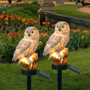 Lampe solaire créative en forme de hibou.