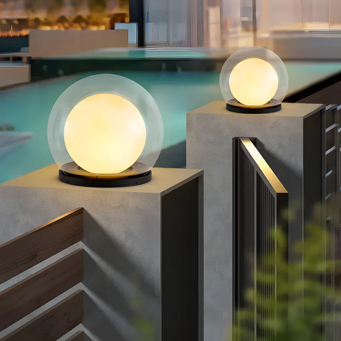 Modern utomhuspelarlampa
