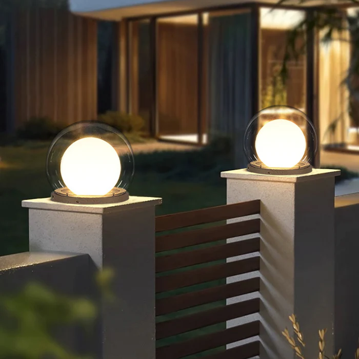 Modern utomhuspelarlampa