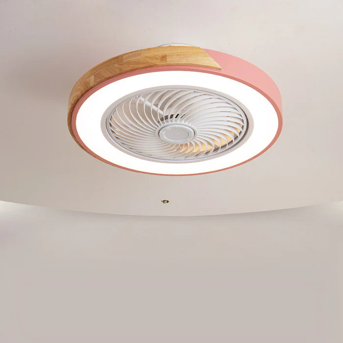 Ventilatori da soffitto contemporanei in legno con luci a LED