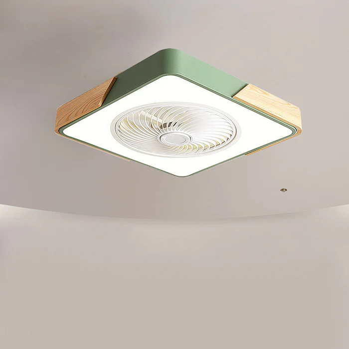 Ventilatori da soffitto contemporanei in legno con luci a LED