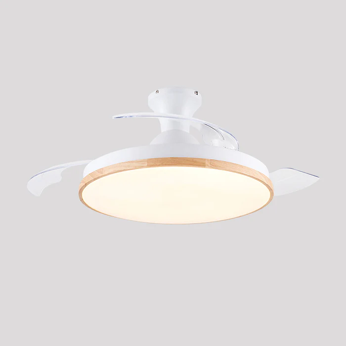 Slank loftsventilator med indbygning med LED-lys