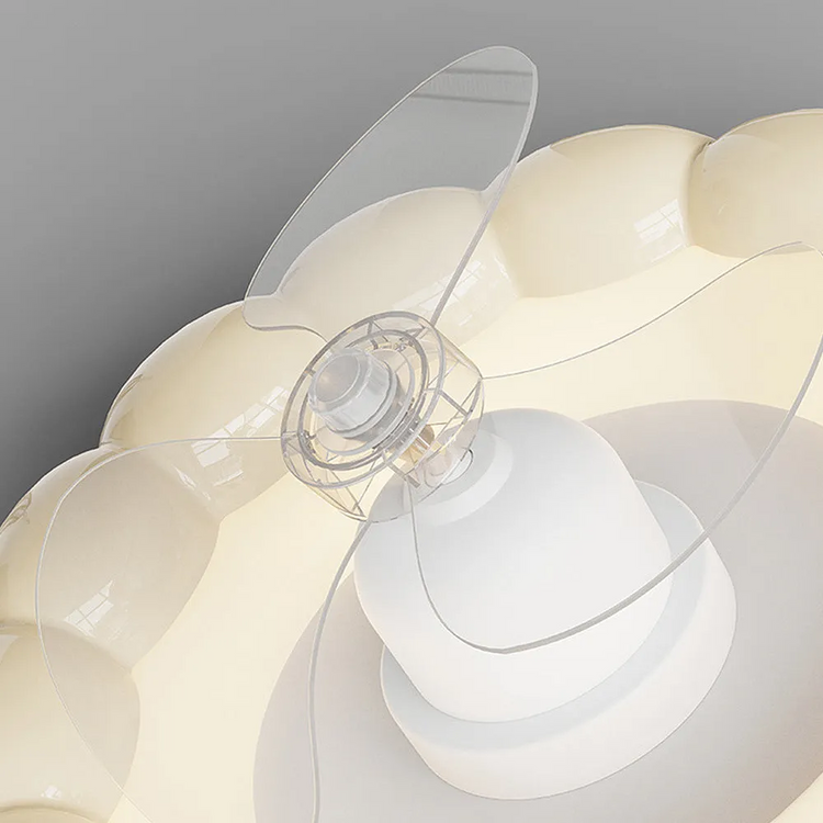 Macaron Simpel Stilfuld Soveværelse Loftsventilator Med LED-lys