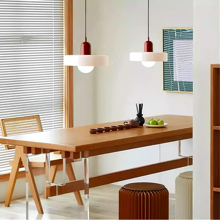 Glarefusion Lampe à suspension LED en verre Bauhaus moderne