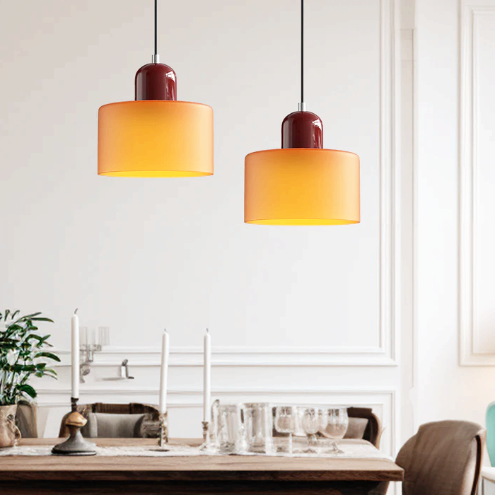Glarefusion modern enkel cylindrig ljuskrona