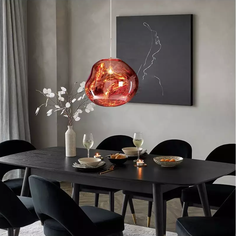 Lampada a sospensione Glarefusion Chic in vetro fuso