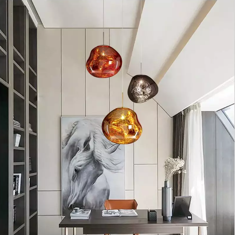Lampada a sospensione Glarefusion Chic in vetro fuso