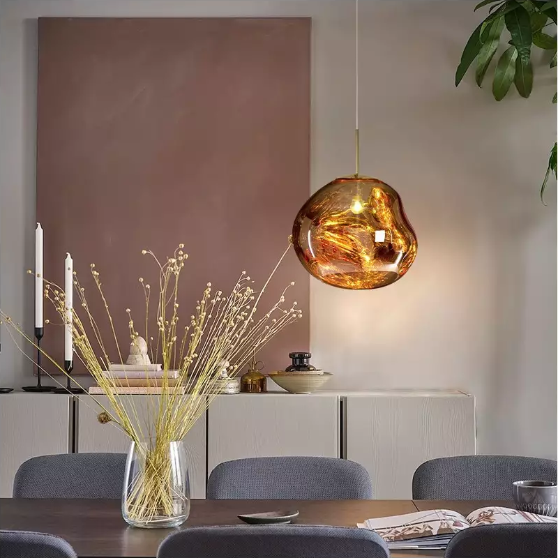 Lampada a sospensione Glarefusion Chic in vetro fuso