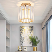 GlareFusion Modern Nordic Crystal Glass LED Ceiling Light