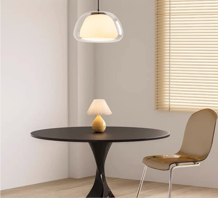 Moderne Milchglasanhängerlampe