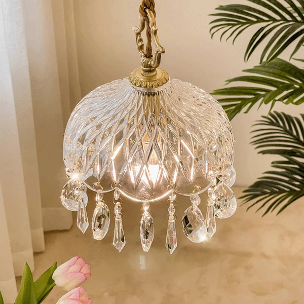 Vintage kobberkrystal pendel