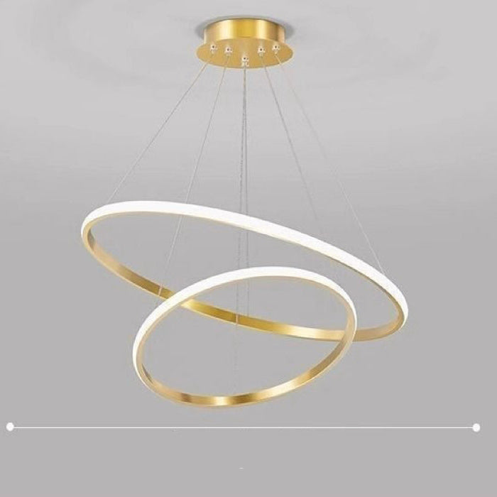 Lustre à anneaux multicouches simple et moderne