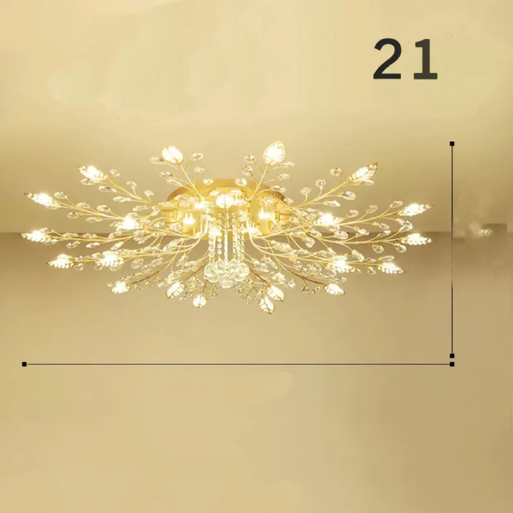Lampadario a soffitto in cristallo moderno nordico