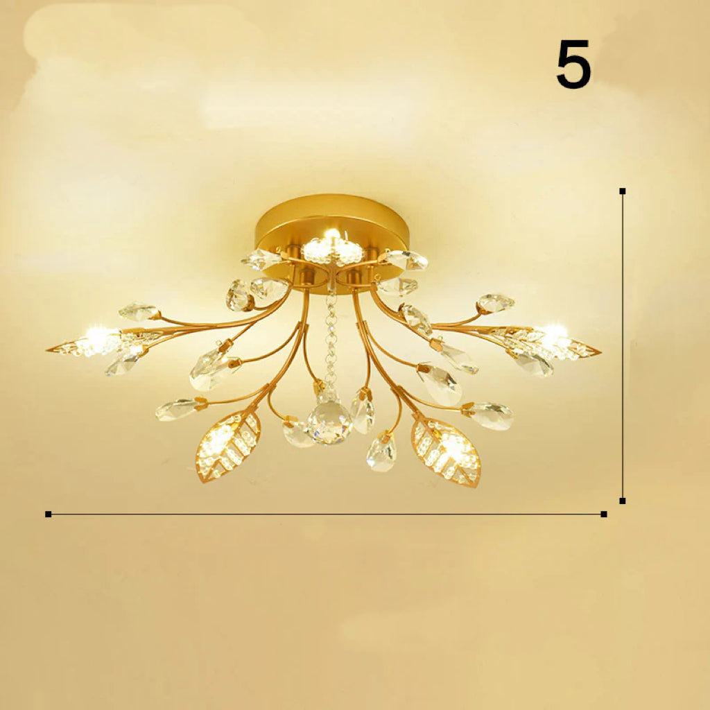 Lampadario a soffitto in cristallo moderno nordico