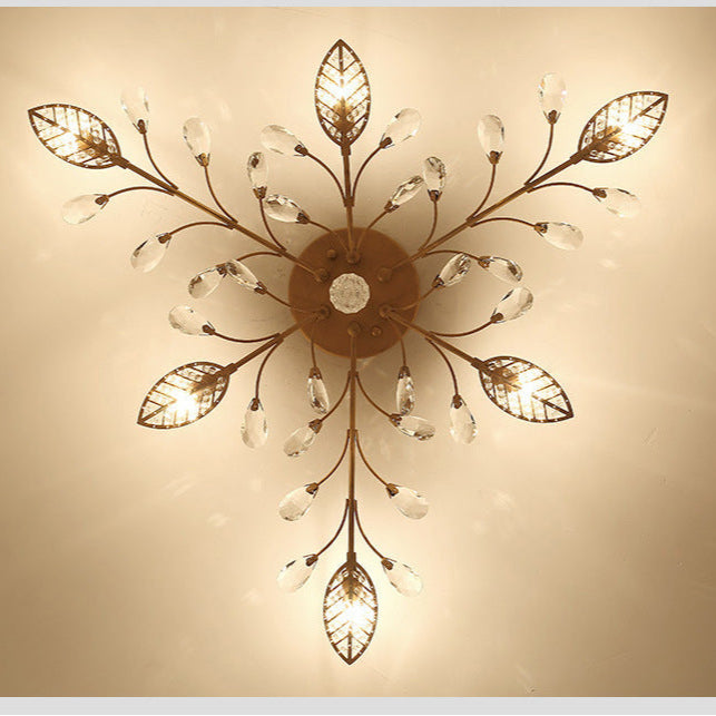 Lampadario a soffitto in cristallo moderno nordico