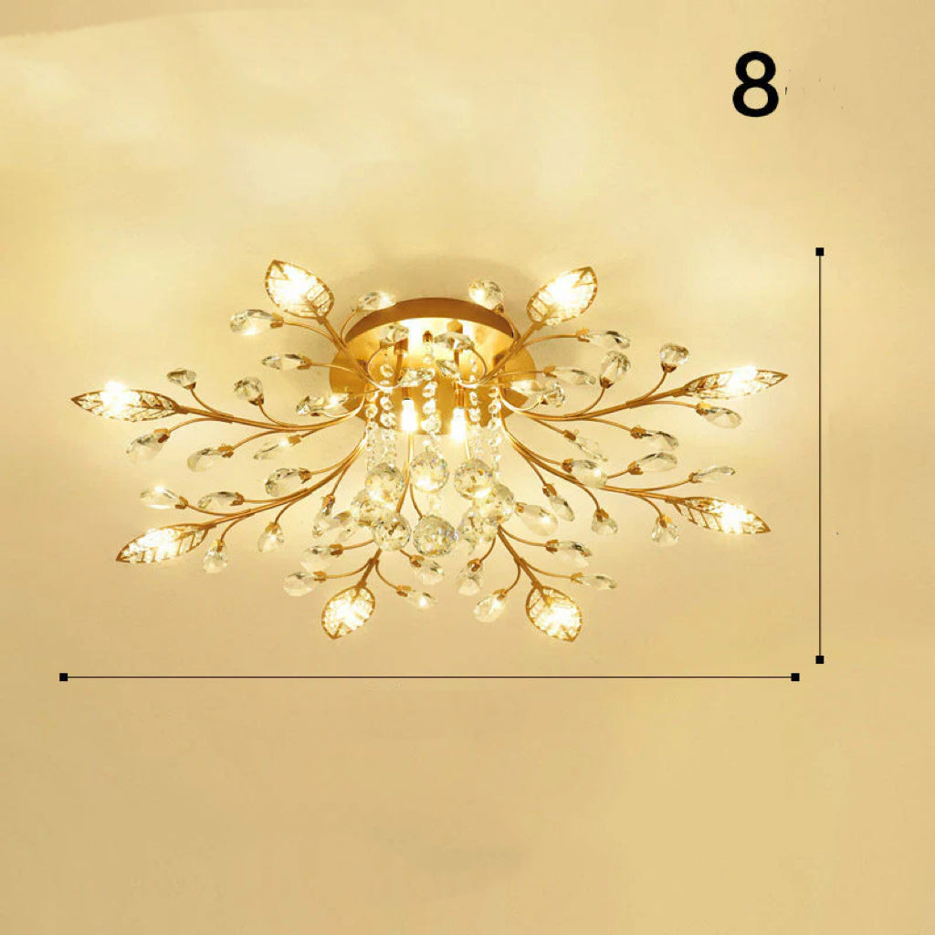 Lampadario a soffitto in cristallo moderno nordico