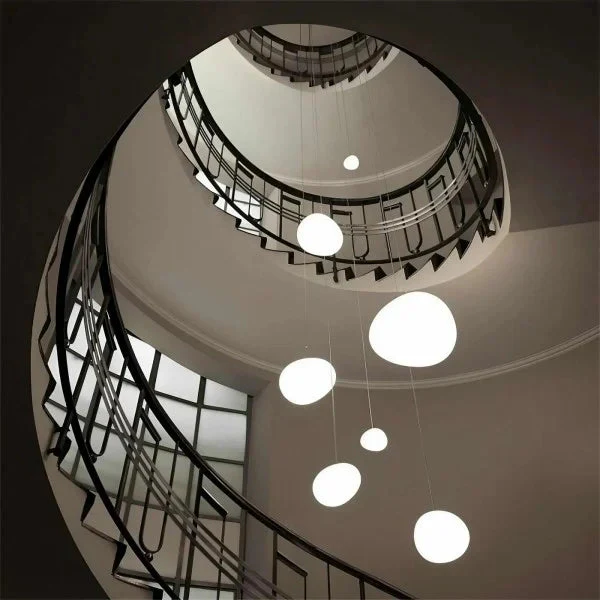 Nordic Art Deco Wohnzimmerkieselpendelleuchte