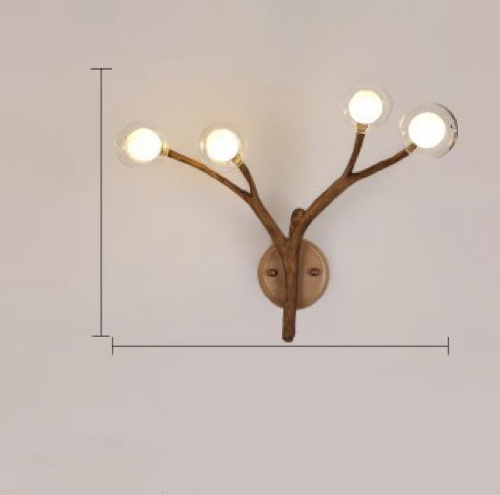 Pendante de branche en bois moderne