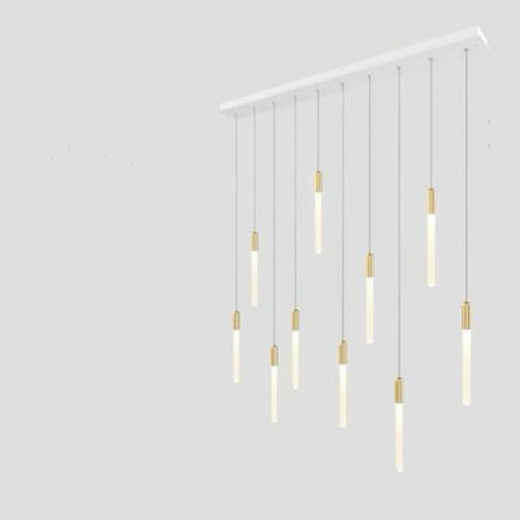 Modern Long Tube Cylindrical Suspension Pendant Light