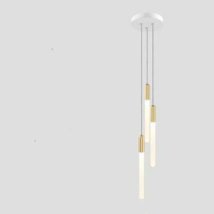 Modern Long Tube Cylindrical Suspension Pendant Light