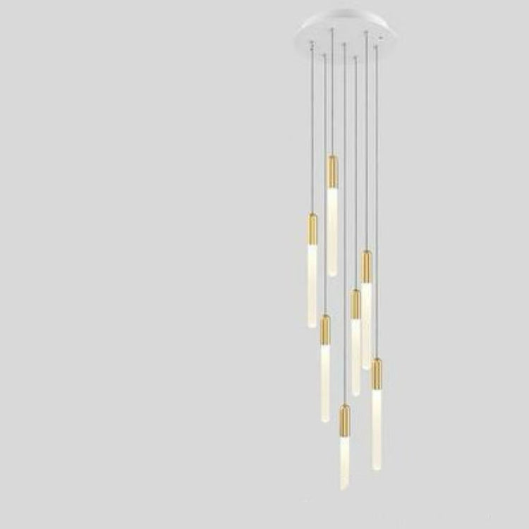 Modern Long Tube Cylindrical Suspension Pendant Light