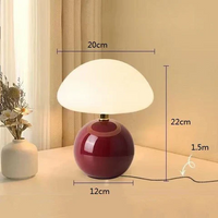 Glarefusion French Cream Mushroom Lamp
