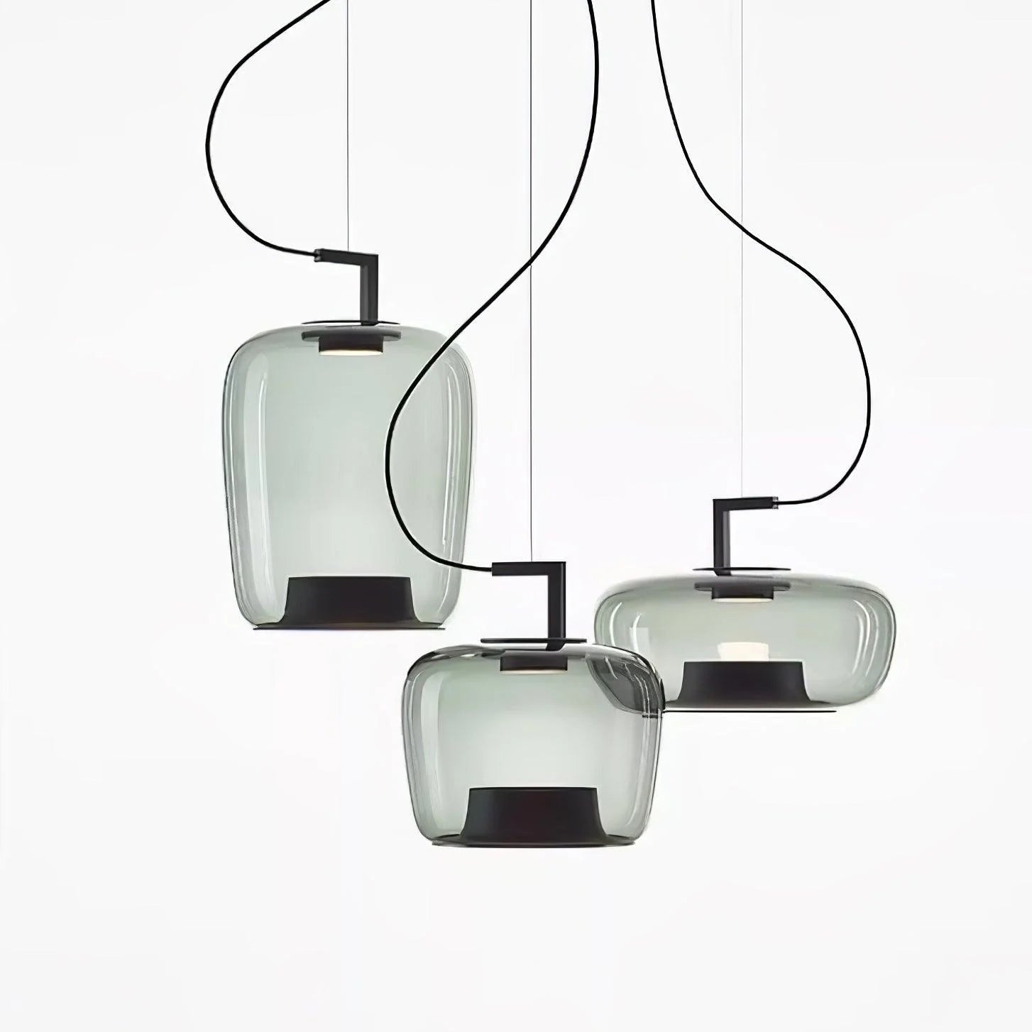Suspension contemporaine en verre soufflé
