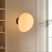 Minimalist Oval Stone-Effect Wall Light