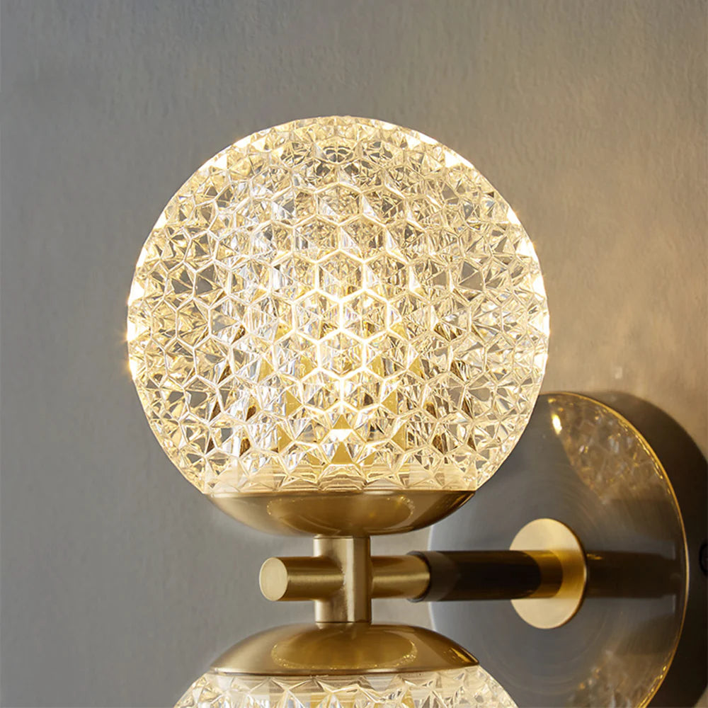 Elegant Copper Globe Wall Light