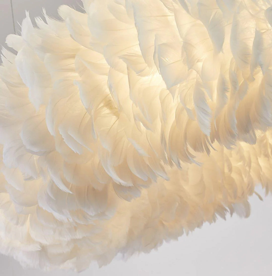 Fluffy Feather Pendant Light