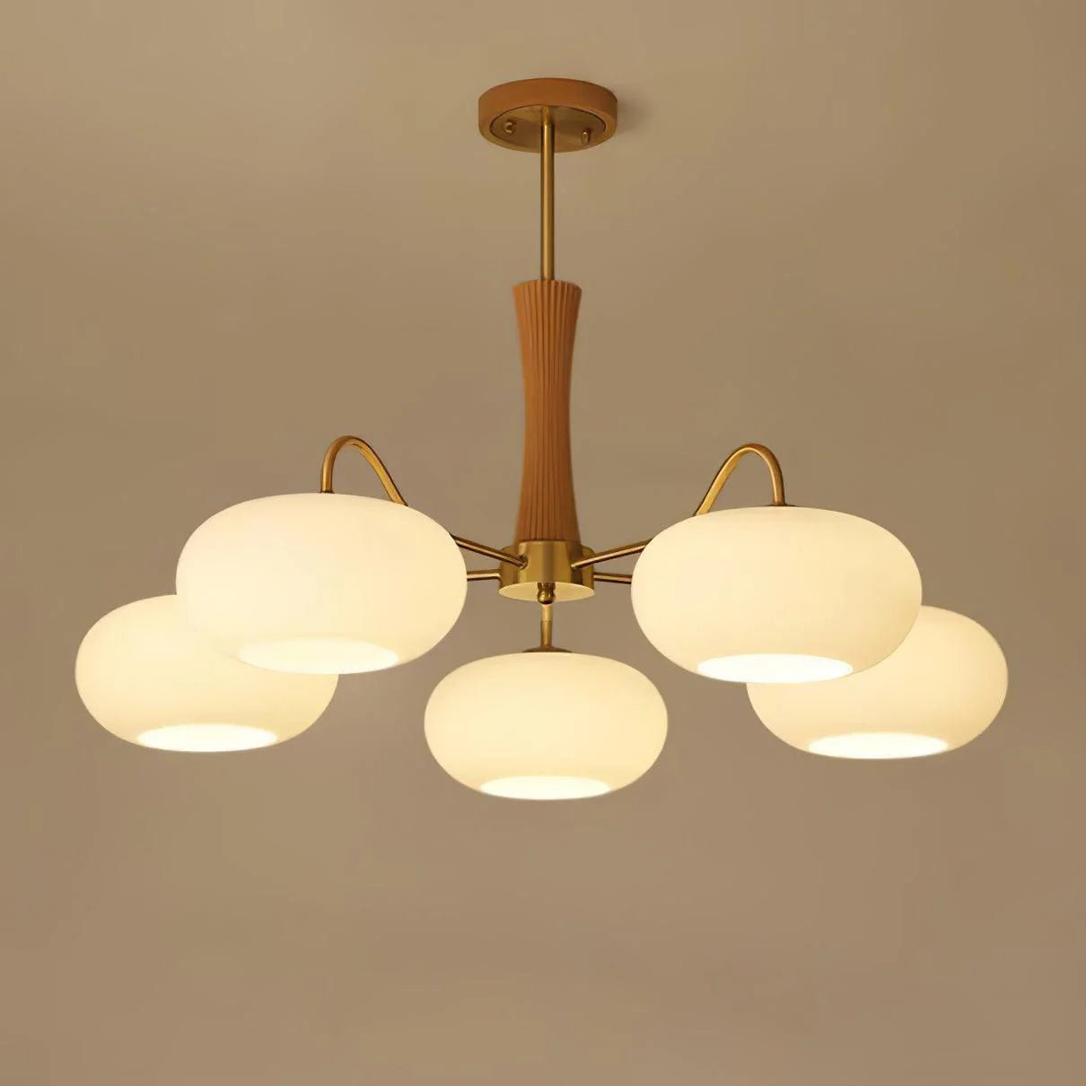 Lampadario cachi dorato