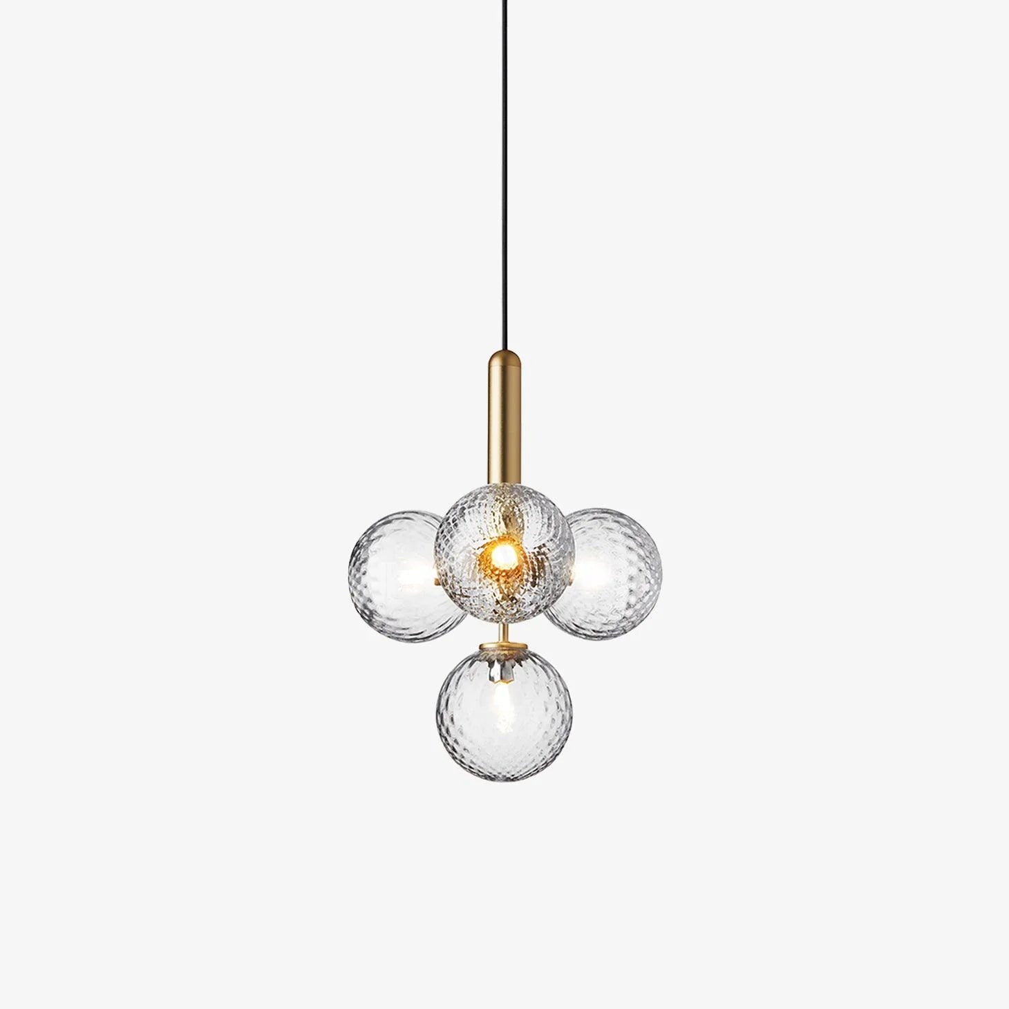 Petite suspension ronde moderne en verre