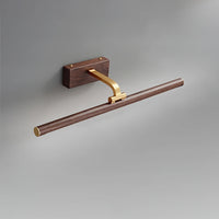 Luxe Brass & Walnut Linear Wall Light