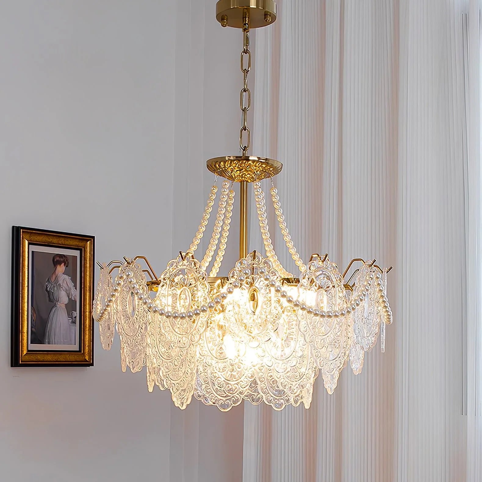 Lampadario in vetro Serenity