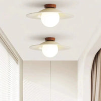 Cream Iron Hallway Ceiling Fixture