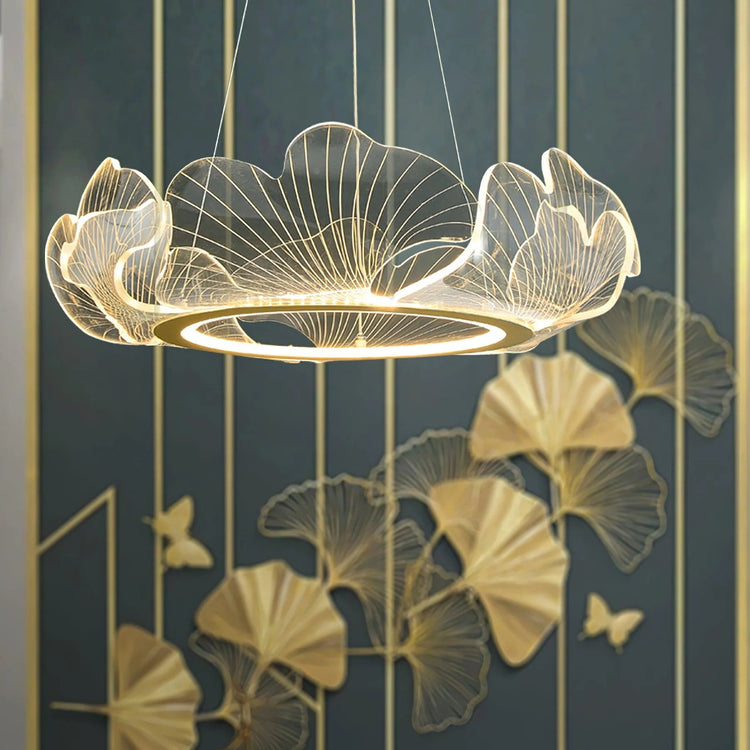 Oceanic Round Acrylic Chandelier