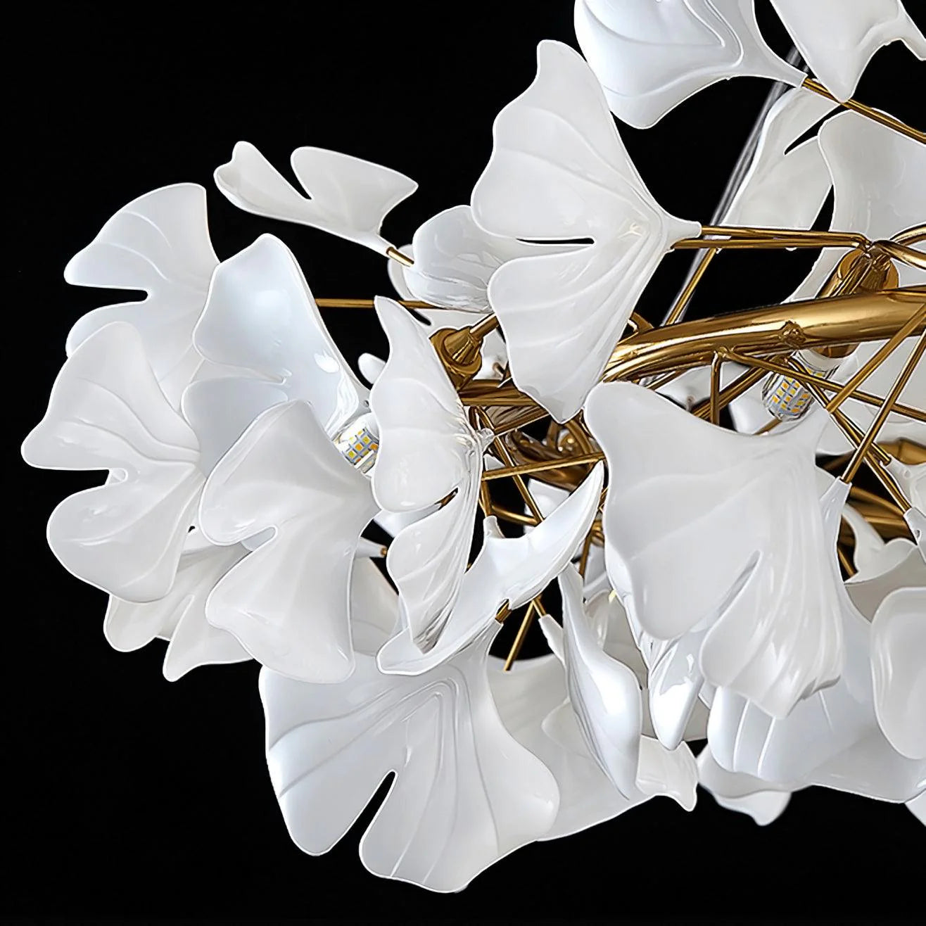 Traditional Gingko Ceramic Chandelier