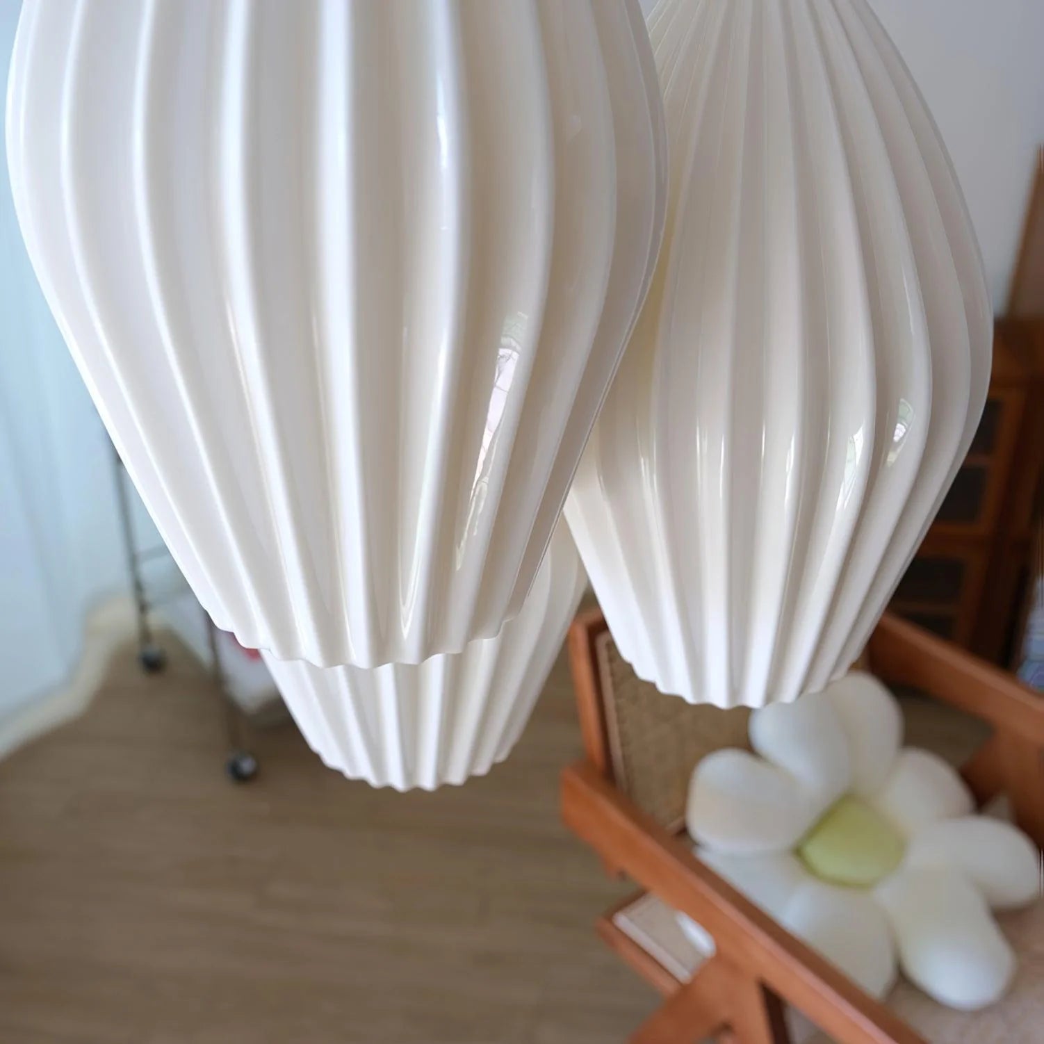 Suspension tendance en céramique ovale arrondie