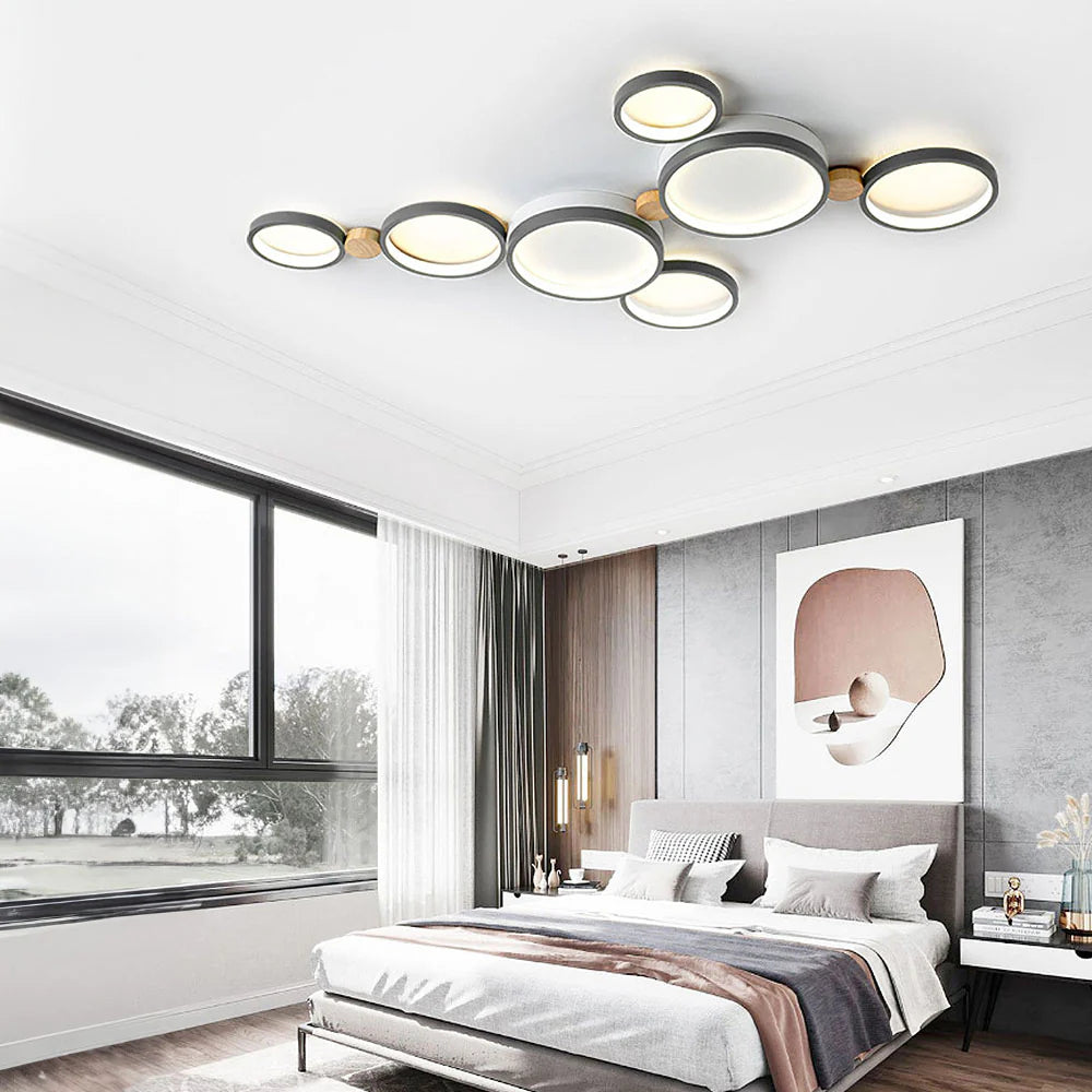 Plafonnier LED circulaire en fer artistique