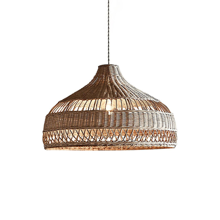 Trendy Dome Woven Rattan Pendel Light