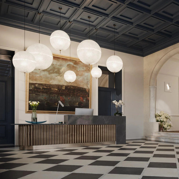 Trendy rund måne-lignende jernpendel