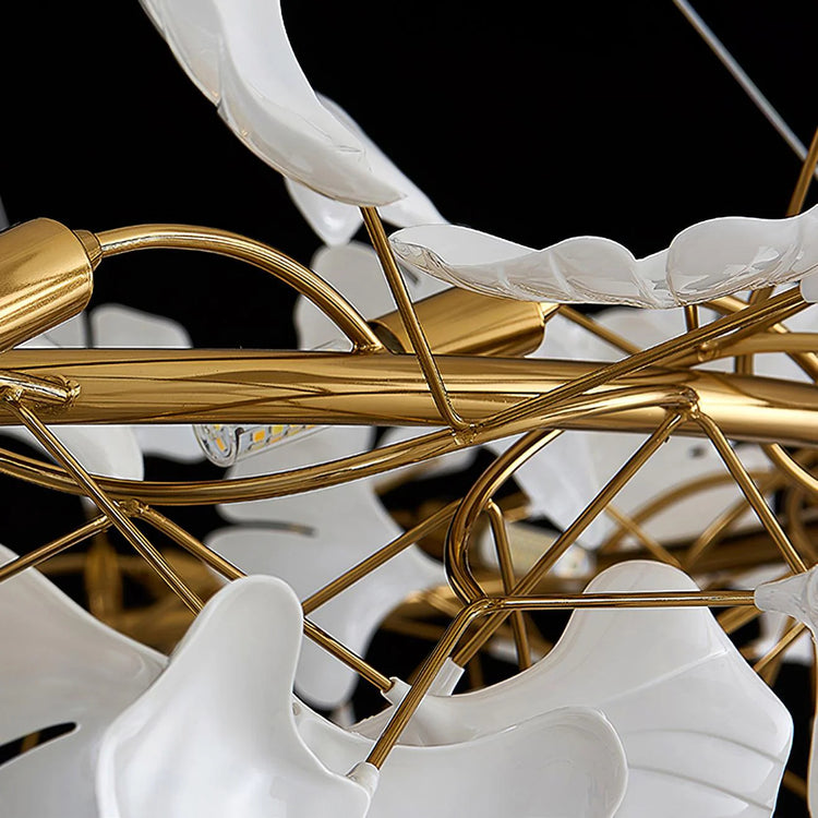 Traditionel Gingko keramisk lysekrone