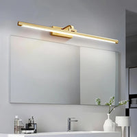 Luxe Brass & Walnut Linear Wall Light